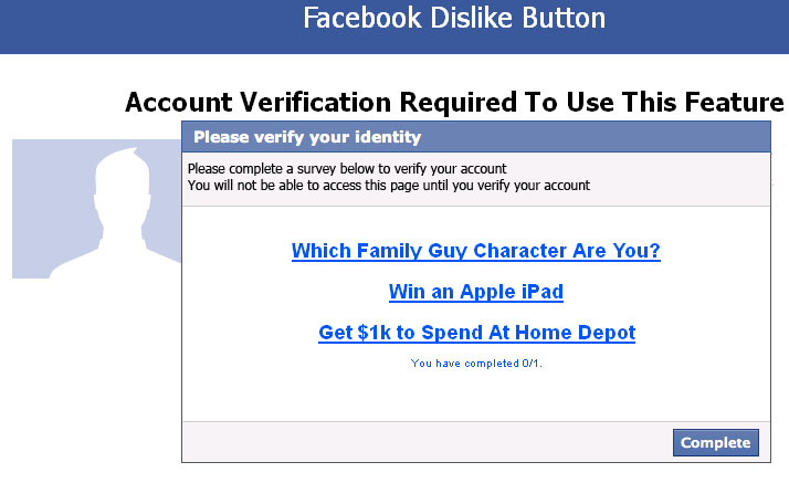 Facebook WARNING: Avoid the “Facebook Now Has A Dislike button" SCAM