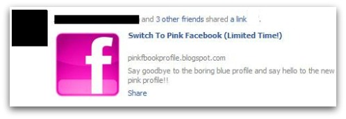 Facebook WARNING: Avoid the “Facebook WARNING: Avoid the “Switch to Pink Facebook”, 