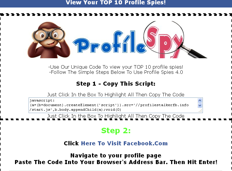 Facebook WARNING: Avoid the “who views your facebook profile with Profile Spy” SCAM 