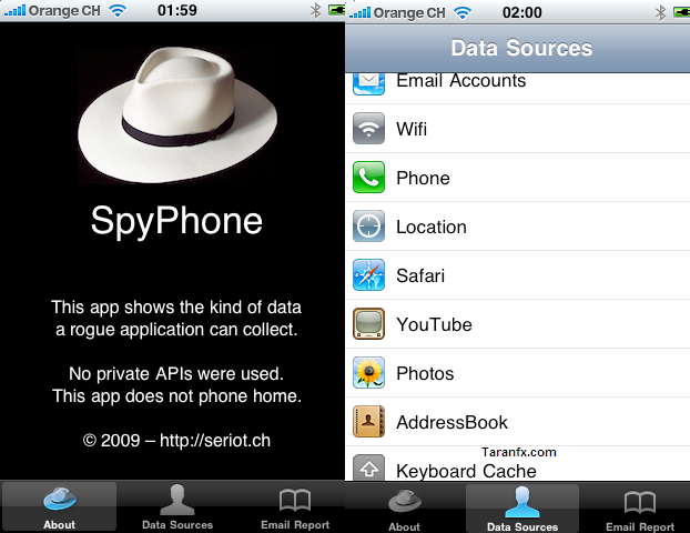 New iPhone App called SpyPhone