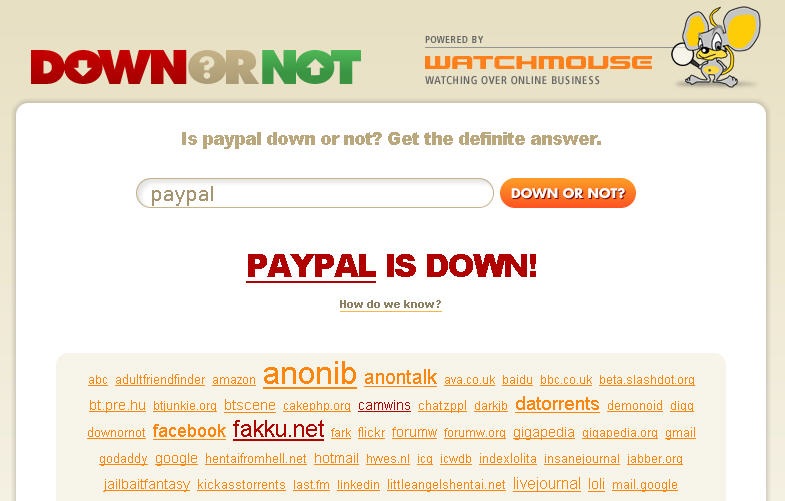 paypal is down