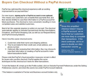 paypal account optional misleading