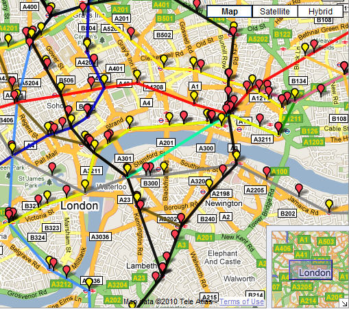 Live London Underground Train Map